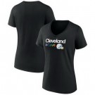 Women's Cleveland Browns Black City Pride Team V Neck T Shirt
