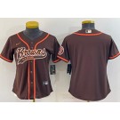 Women's Cleveland Browns Blank Brown Baseball Jersey