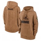 Women's Cleveland Browns Brown 2023 Salute to Service Pullover Hoodie