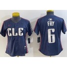 Women's Cleveland Guardians #6 David Fry Navy 2024 City Connect Limited Jersey