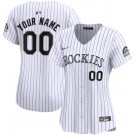 Women's Colorado Rockies Customized White Limited Jersey