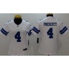 Women's Dallas Cowboys #4 Dak Prescott Limited White Vapor Untouchable Jersey