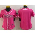 Women's Dallas Cowboys Blank Limited Pink Baseball Jersey