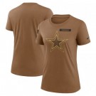 Women's Dallas Cowboys Brown 2023 Salute to Service Legend Performance T Shirt