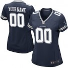 Women's Dallas Cowboys Customized Game Navy Jersey