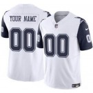 Women's Dallas Cowboys Customized Limited White Throwback FUSE Vapor Jersey