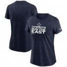Women's Dallas Cowboys Navy 2021 NFC East Division Champions Trophy Collection T-Shirt