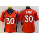 Women's Denver Broncos #30 Terrell Davis Limited Orange Vapor Jersey