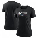 Women's Denver Broncos Black 2022 Crucial Catch Performance T Shirt