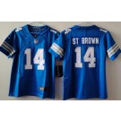Women's Detroit Lions #14 Amon Ra St Brown Limited Blue Vapor Jersey