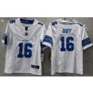Women's Detroit Lions #16 Jared Goff Limited White FUSE Vapor Jersey