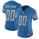 Women's Detroit Lions Customized Limited Blue Vapor Untouchable Jersey