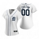 Women's Detroit Tigers Customized White 2020 Cool Base Jersey