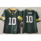 Women's Green Bay Packers #10 Jordan Love Limited Green Vapor Jersey