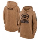 Women's Green Bay Packers Brown 2023 Salute to Service Pullover Hoodie