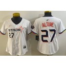 Women's Houston Astros #27 Jose Altuve White 2025 City Connect Limited Jersey