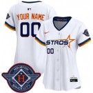 Women's Houston Astros Customized White 2025 City Connect Limited Jersey