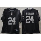 Women's Las Vegas Raiders #24 Charles Woodson Limited Black FUSE Vapor Jersey