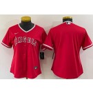 Women's Los Angeles Angels Blank Red Cool Base Jersey