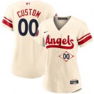 Women's Los Angeles Angels Customized Cream 2022 City Connect Cool Base Jersey