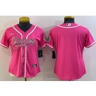 Women's Los Angeles Chargers Blank Limited Pink Baseball Jersey