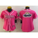 Women's Los Angeles Chargers Blank Limited Pink Team Logo Baseball Jersey