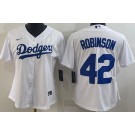 Women's Los Angeles Dodgers #42 Jackie Robinson White Cool Base Jersey