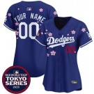 Women's Los Angeles Dodgers Customized Blue 2025 Tokyo Series Limited Jersey