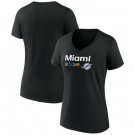Women's Miami Dolphins Black City Pride Team V Neck T Shirt