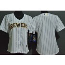 Women's Milwaukee Brewers Blank White Cool Base Jersey