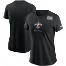 Women's New Orleans Saints Black Crucial Catch Sideline Performance T Shirt