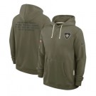 Women's New Orleans Saints Olive 2025 Salute to Service Sideline Hoodie