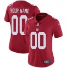 Women's New York Giants Customized Limited Red Vapor Untouchable Jersey