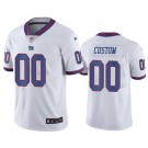 Women's New York Giants Customized Limited White Rush Color Jersey