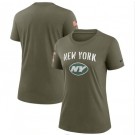 Women's New York Jets Olive 2022 Salute To Service Legend T Shirt
