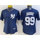 Women's New York Yankees #99 Aaron Judge Navy Alternate Player Name Cool Base Jersey