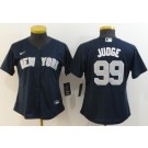 Women's New York Yankees #99 Aaron Judge Navy Player Name 2020 Cool Base Jersey