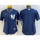 Women's New York Yankees Blank Navy Cool Base Jersey