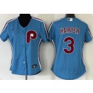 Women's Philadelphia Phillies #3 Bryce Harper Light Blue Cool Base Jersey