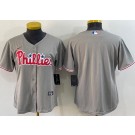 Women's Philadelphia Phillies Blank Gray Cool Base Jersey