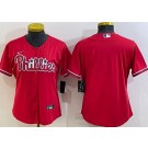Women's Philadelphia Phillies Blank Red Cool Base Jersey
