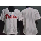 Women's Philadelphia Phillies Blank White Cool Base Jersey