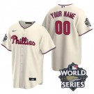 Women's Philadelphia Phillies Customized Cream 2022 World Series Cool Base Jersey