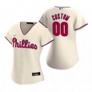 Women's Philadelphia Phillies Customized Cream Alternate 2020 Cool Base Jersey