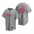 Women's Philadelphia Phillies Customized Gray Road 2020 Cool Base Jersey