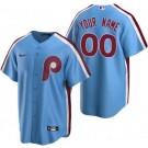 Women's Philadelphia Phillies Customized Light Blue Cool Base Jersey