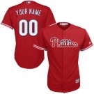 Women's Philadelphia Phillies Customized Red Cool Base Cool Base Jersey