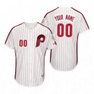 Women's Philadelphia Phillies Customized White 1983 Turn Back The Clock Jersey