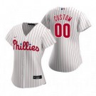 Women's Philadelphia Phillies Customized White Stripes 2020 Cool Base Jersey