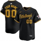 Women's Pittsburgh Pirates Customized Black Alternate Limited Jersey